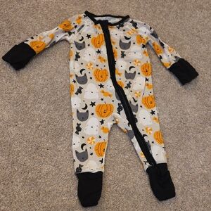 Little Sleepies Pumpkin and Moon Kids Footie